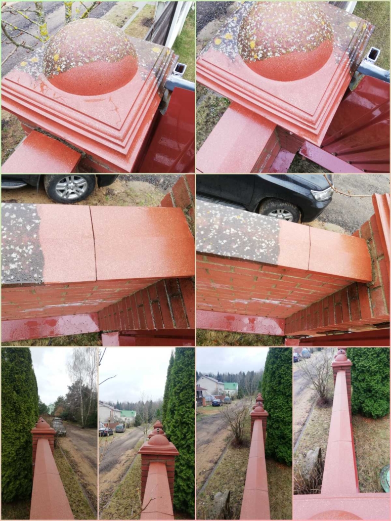 мойка забора из камня