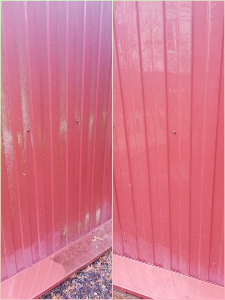 мойка забора из проф.настила