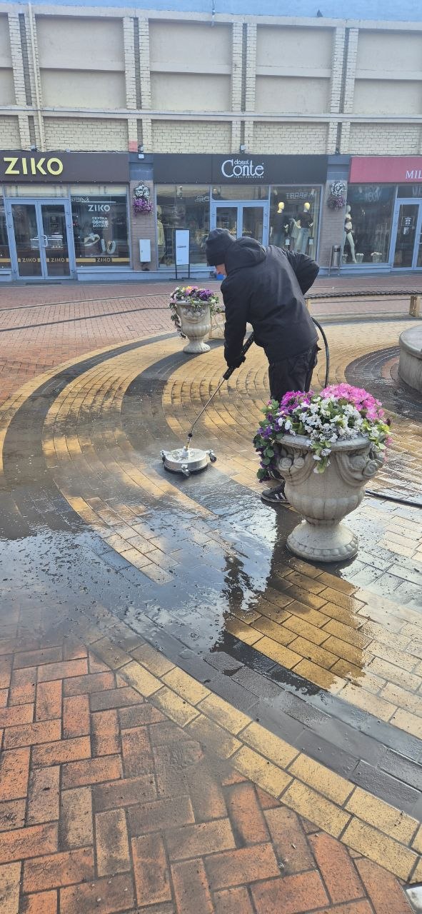 мойка тротуарной плитки